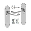 HANDLESTORE Shaped Scroll Door Handle Lever On Backplate - Includes