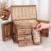 Jewelry Box Organizer, Solid Wood Jewelry Boxes for Women for
