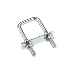 uxcell Square U-Bolts 1-3/8"(35mm) Inner Width 80mm Length Carbon Steel M8 with Nuts, Plate, Washers 4 Set