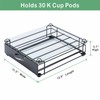 K cup holder Drawer with Glass Top,Storage Coffee Capsules Organizer
