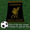 Liverpool Football Crest Black & Gold Beach Bath Towel 100%