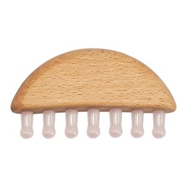 Fengshuibringluck Hair Comb, Jade Scalp Gua Sha Hair Brush Massage Tools, Scalp Massager, Facial Massage, Relieve Head Pain and Anxiety (Pink Crystal)