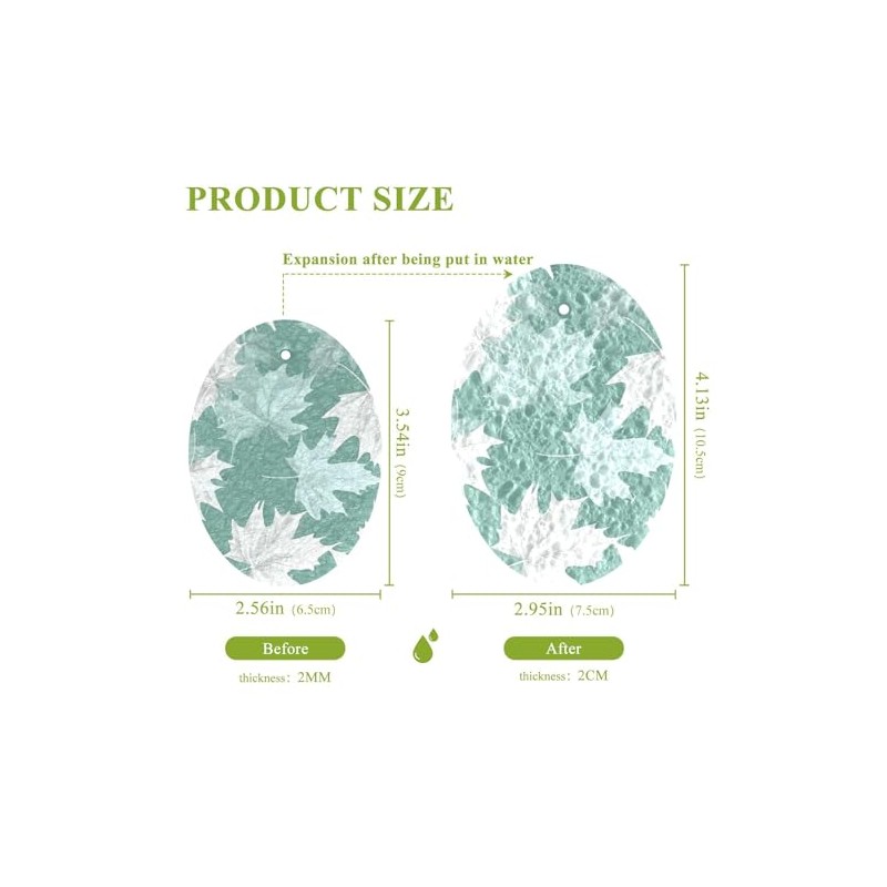 Esponjas de arce de otoño verde y blanco, absorbentes, limpias,