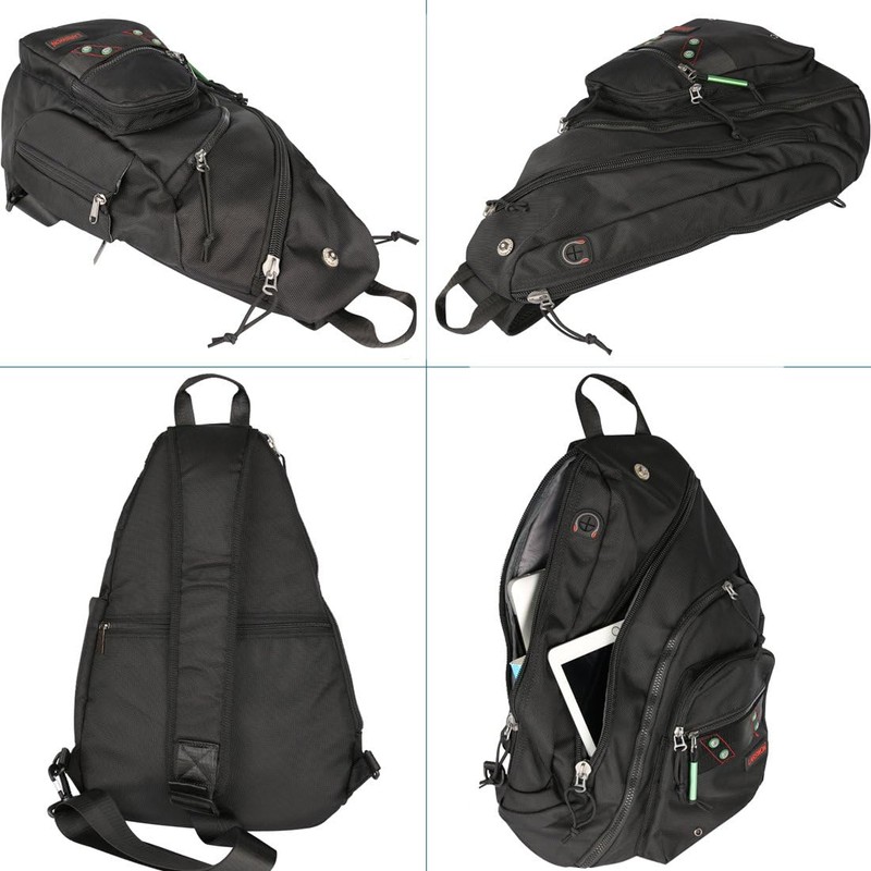 Larswon Sling Backpack, Sling Bag for Laptop, Crossbody Bag Men