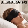 Large Blackout Sleep Mask with Adjustable Strap, 100% Mulberry Silk