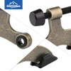 HOMOTEK 2 Pack Hinge Pin Antique Brass Door Stopper, Adjustable