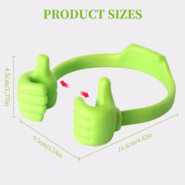 Leogony 2PCS Thumbs Up Lazy Phone Stand, Portable Fun Hands Phone Holder for Kids, Adjustable Thumb Up Tablet Phone Stand UK (Green)