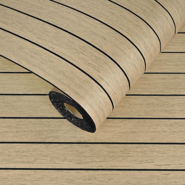 Wallderful Light Brown Wood Contact Paper Removable Shiplap Wood Slat