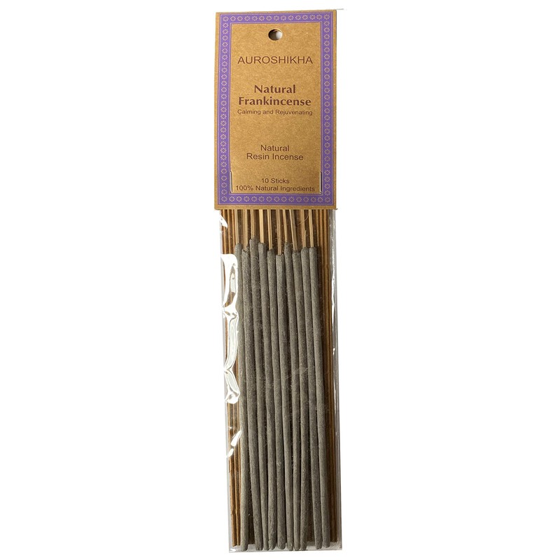 Auroshikha Frankincense Natural Resin on Stick - 5 Packs, 10