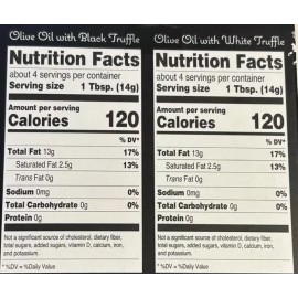 Trader Joe's Truffle Oil Duo Olive Oil Black White Truffle Set 4.06 oz LIMITED