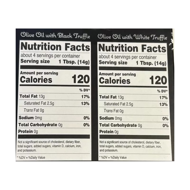 Trader Joe's Truffle Oil Duo Olive Oil Black White Truffle
