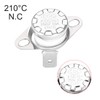 sourcing map 5pcs Bimetal Thermostat Temperature Switch 130°C 10A Normal