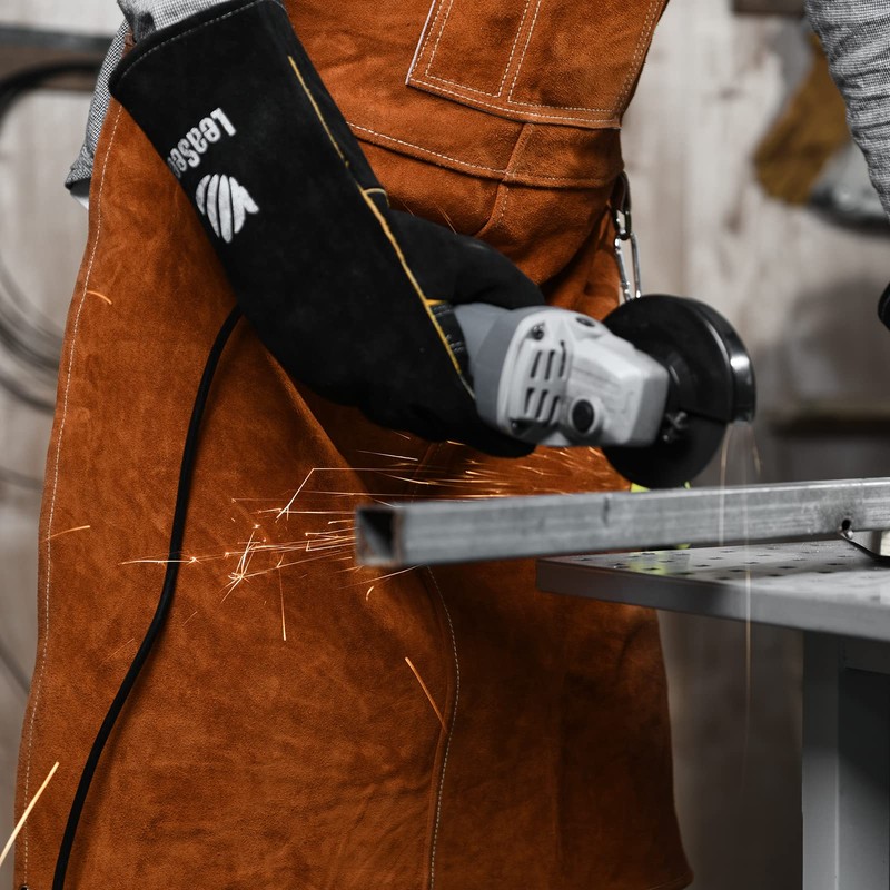 Leather Welding Work Apron - Heat Resistant & Flame Resistant