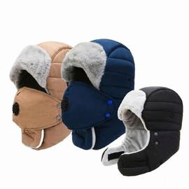 All-in-One Extreme Cold Weather Mask and Neck Warmer with Fleece Lining Mask Navy/FREE