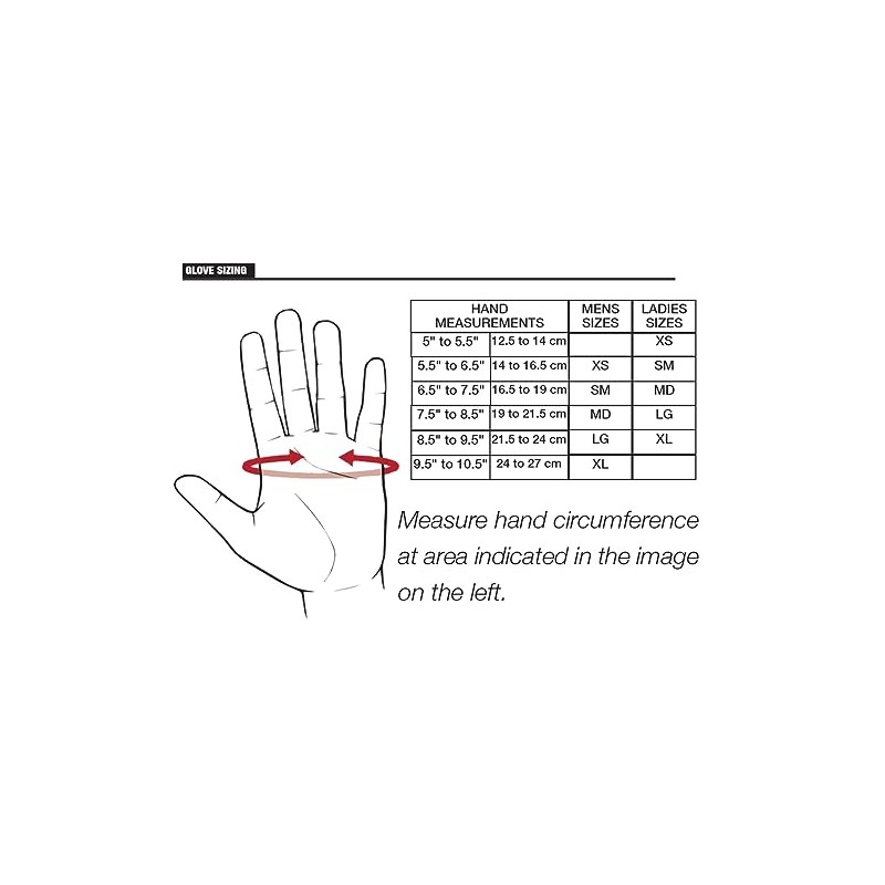 Optic Glove Rd/Bk Lg