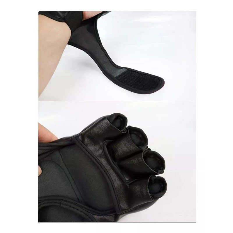 Dolores Guantes Entrenamiento Medio Dedo Kickboxing Box Fighter Muay