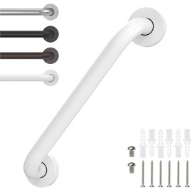 12 Inch Grab Bars for Wall White, Safety Shower Grab Bars for Seniors Elderly Handicapped, Handicap Grab Bars for Shower with Concealed Screws, Tesuchan