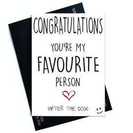 Anniversary Cards Wife Husband Funny Cards Favourite Person After The Dog Novelty Cards Birthday Cards Celebration Card Christmas Card PC473