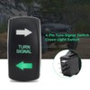 Foruly Turn Signal Rocker Switch Green LED On On/Off/On 4
