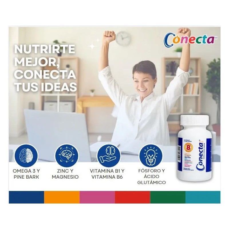Conecta Gold, Vitaminas Para Adultos, Sistema Inmune,60 Tabs