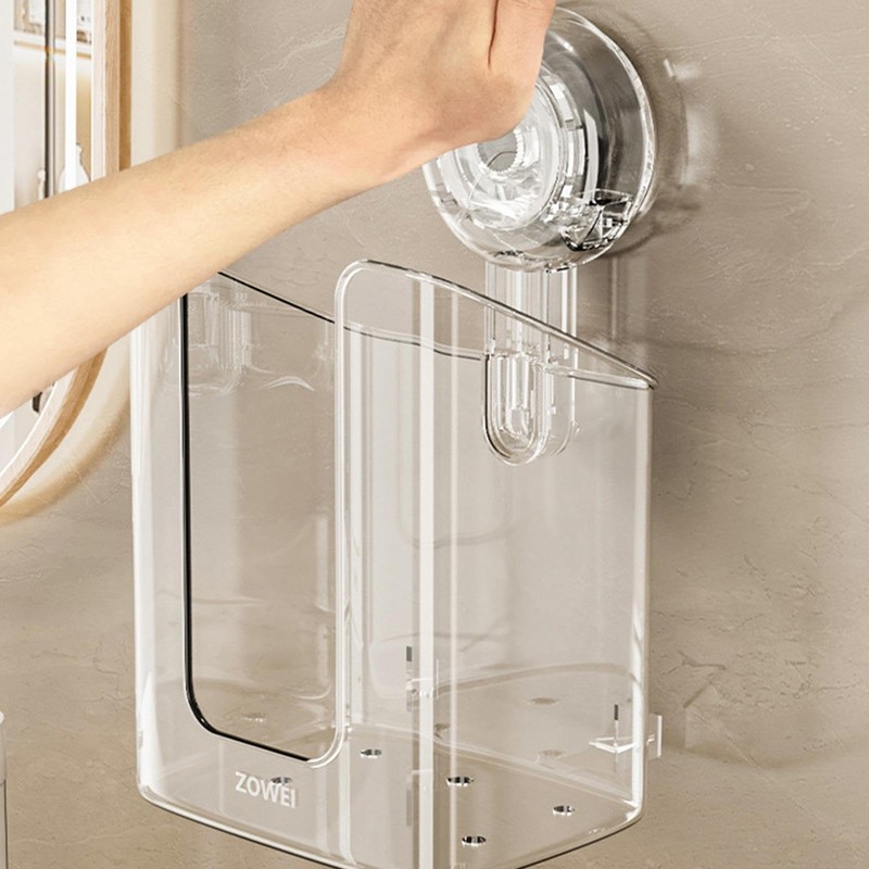 Wipes Dispenser for Bathroom | Suction Cup Clear No Punching