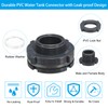 PATIKIL PVC Bulkhead Fitting G 1-1/4, Double Threaded Bulkhead Water