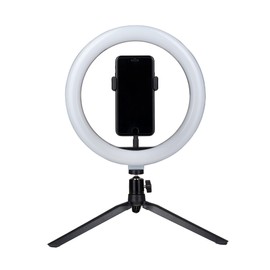 10 inch LED Ring Light with Tripod Stand and Phone Holder – USB Dimmable Tiktok Beauty Vlogging Video Light ring – Ringlight for Phones Laptop – YouTube Tik Tok Make Up Vlog Lighting