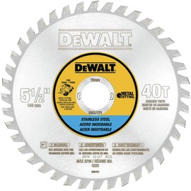 DEWALT Circular Saw Blade, 5 1/2 Inch, 30 Tooth, Stainless Steel Metal Cutting (DWA7771)