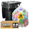 Tasker 95-96 Gallon Trash Bags, (Value Pack 50 Bags w/Ties)