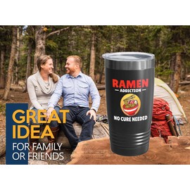 Ramen Lover Black Edition Viking Tumbler 20oz - addiction no cure - Food Lovers chicken pumpkin vegan pantry spicy noodles