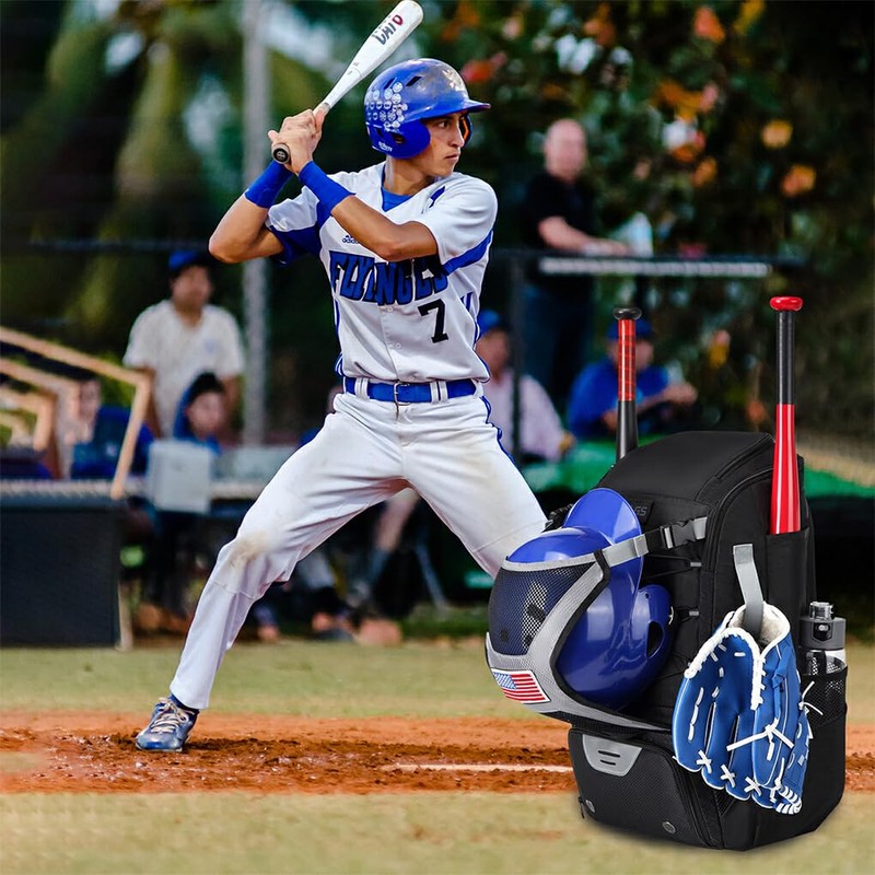 SUIOPPYUW Youth Baseball Bag For Boys 8-12 Large Capacity And