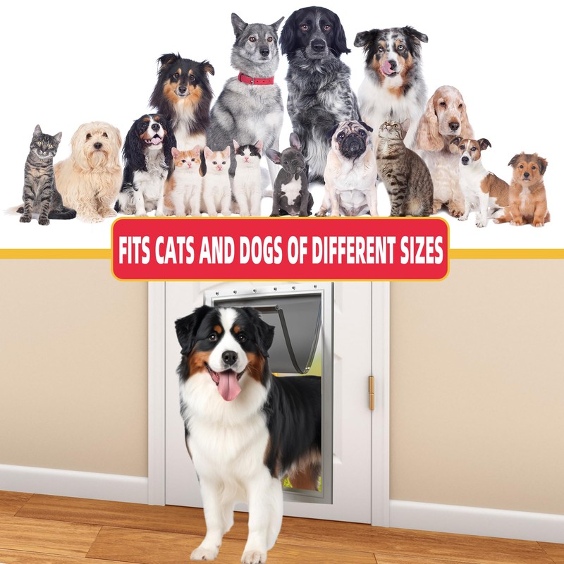 2PACK Extra Large Dog Door Replacement Flap with Screws,Doggie Door