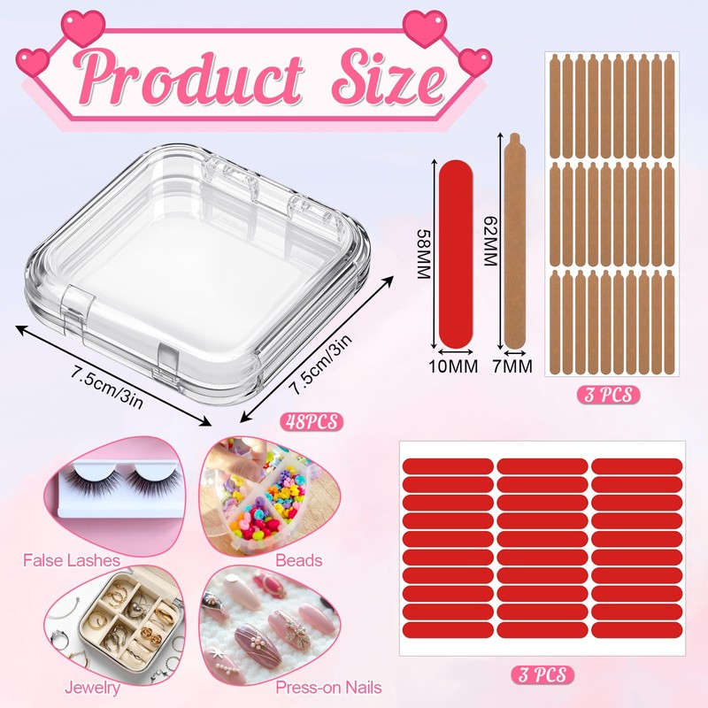 48 Pcs Press On Nail Storage Box, Press On Nail
