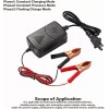 Reswish Car Battery Charger,12V Battery Charger with Crocodile Clip and