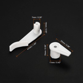 PATIKIL 3.5mm Lamp Shade Clips for Ceiling Flush Mount, 15 Pair Light Shade Fixed Buckle Light Fixture Accessories White