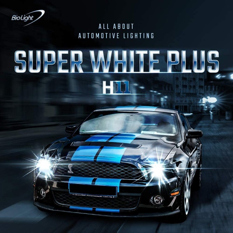 BIOLIGHT KM H11 Super White Plus 6000K Brighter Light Replacement