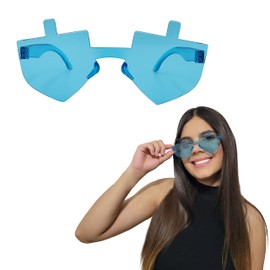 Hanukkah Dreidel Shaped Glasses, Costume Dress-Up Pretend Play (6-Pack)