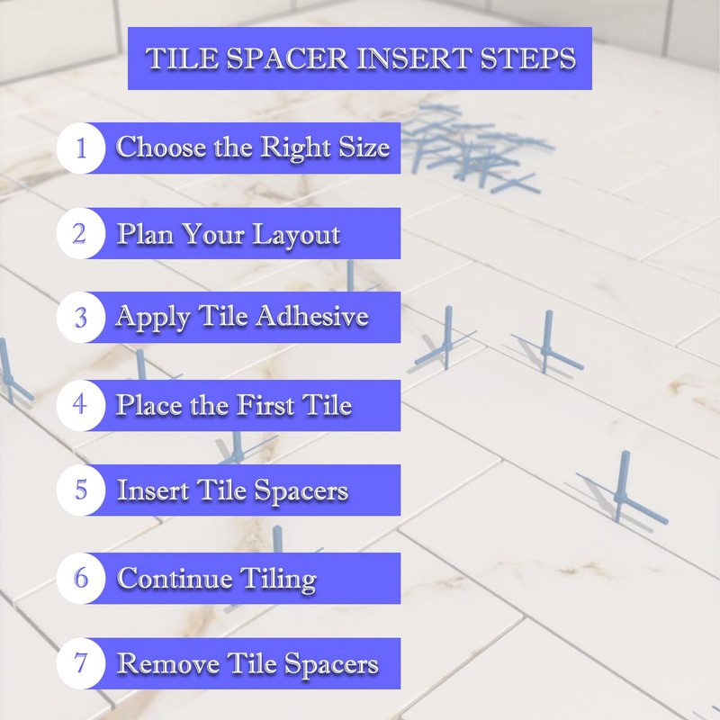 Tiled Up Tile Spacers for The Correct Placement - Plastic