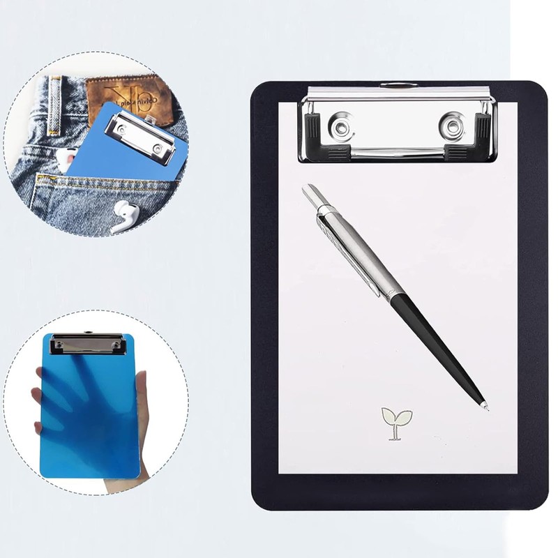 Mini Clipboard, 10 x 15 cm Plastic Clipboard, Small Clipboards