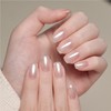 GAOY Polvo para uñas perla cromo blanco, pigmento brillante con