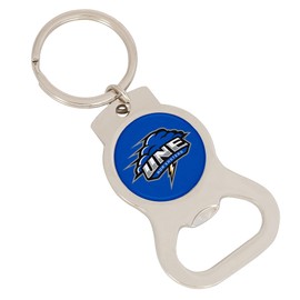 Desert Cactus University of New England Bottle Opener Keychain Car Keys (Silver Bottle)