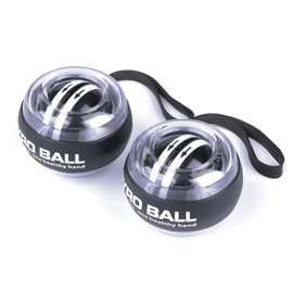 CAWKAY Power Balls, Set of 2, Snap Balls, Auto Start Function, Grip Strength Balls, Wrist, Forearm, Muscle Training, Grip Strength, Grip Training (Clear White (Set of 2)