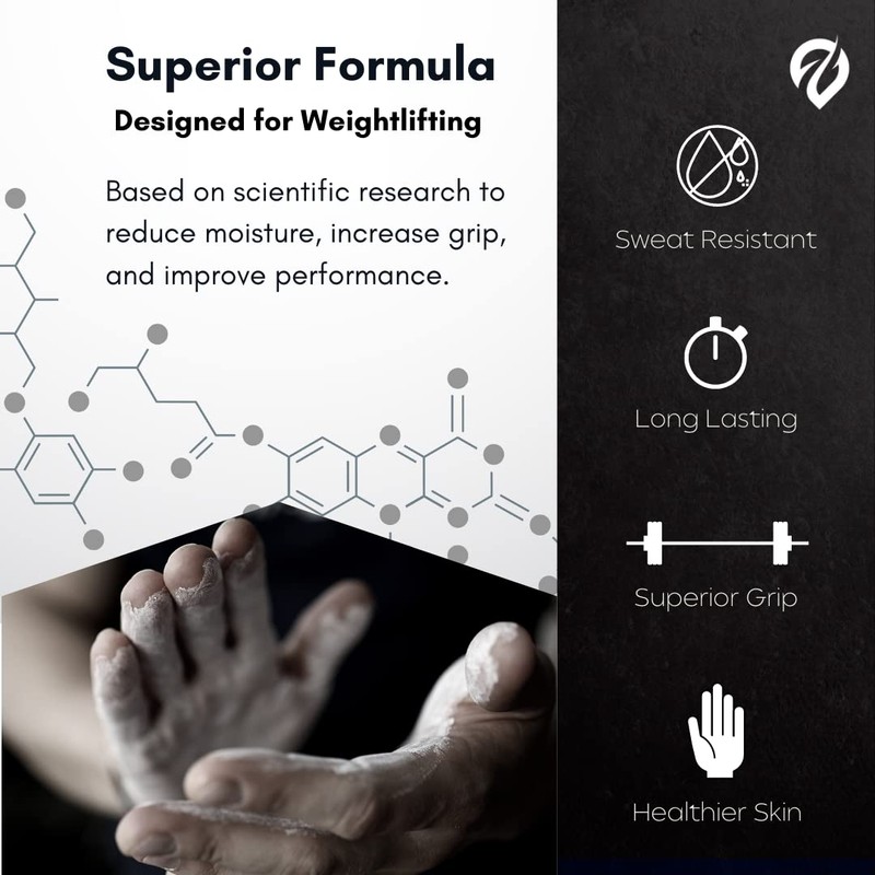 EVMT Brands Liquid Chalk, Mess-Free Gym Chalk for Weightlifting. Sweat-Resistant
