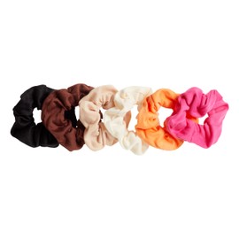 Goody Ouchless Scrunchies for Women, 12 Ct, Assorted Warm Tones, Damage-Free & Secure Hold Ties, Gentle Hair Accessories for Women & Men, All Day Comfort, All Hair Types