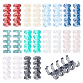 PandaHall Loose Leaf Folder, 20 Colours, 10 Ring Binder Rings, Translucent Binding Spines, Combs, Snap Button, Split Jump Rings, Binding Comb for DIY Travel Journal, Scrapbook, Photo Album, Binding Accessories