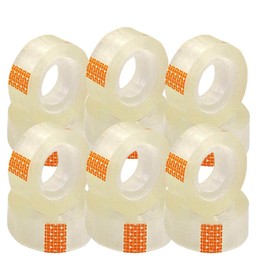 various various Celo Klebeband, transparent, extra stark, 12 Rollen, 18 mm x 35 m, für den allgemeinen Gebrauch für Schule, Zuhause und Büro
