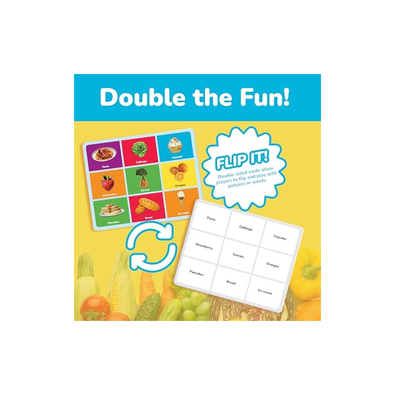 MasterPieces Juegos para niños - Juego de Bingo de Comida