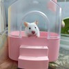 SQUSIMEI Hamster Sand Bath Container Box Large Space Hamster Bathtub