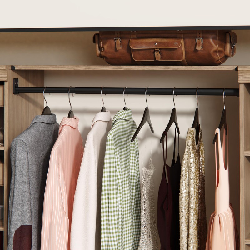 ClosetMaid Modular Storage Shelf and Hang Rod Kit, Honey