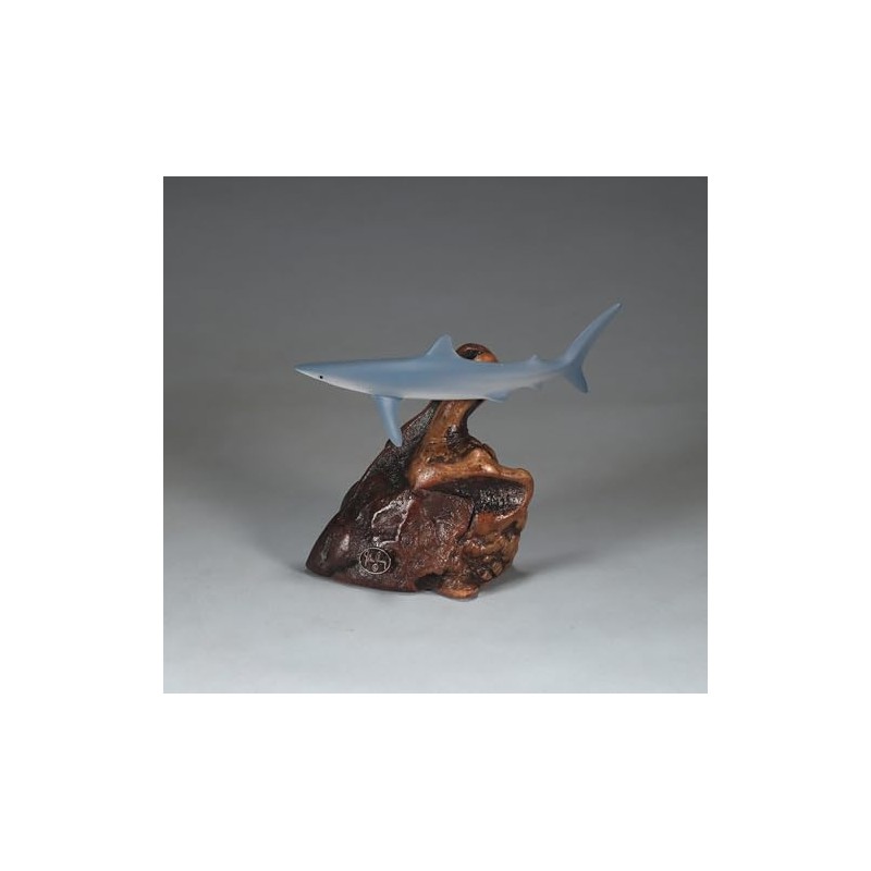 Blue Shark by John Perry 6in Long Sculpture Airbrushed on